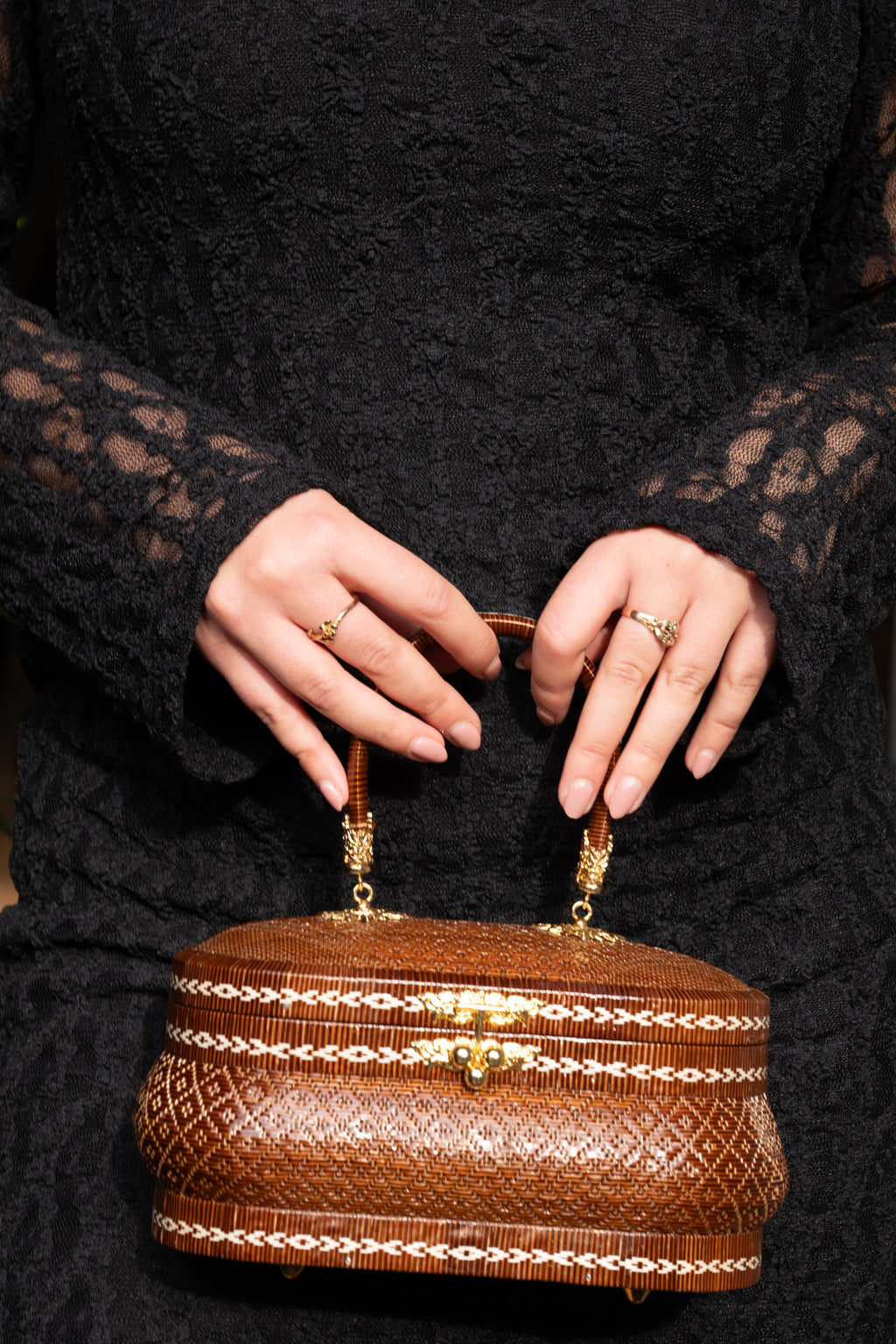 Venice Gala Bag – Textured Lygora Fern Clutch