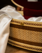 Lygora fern Box bag with Golden holder