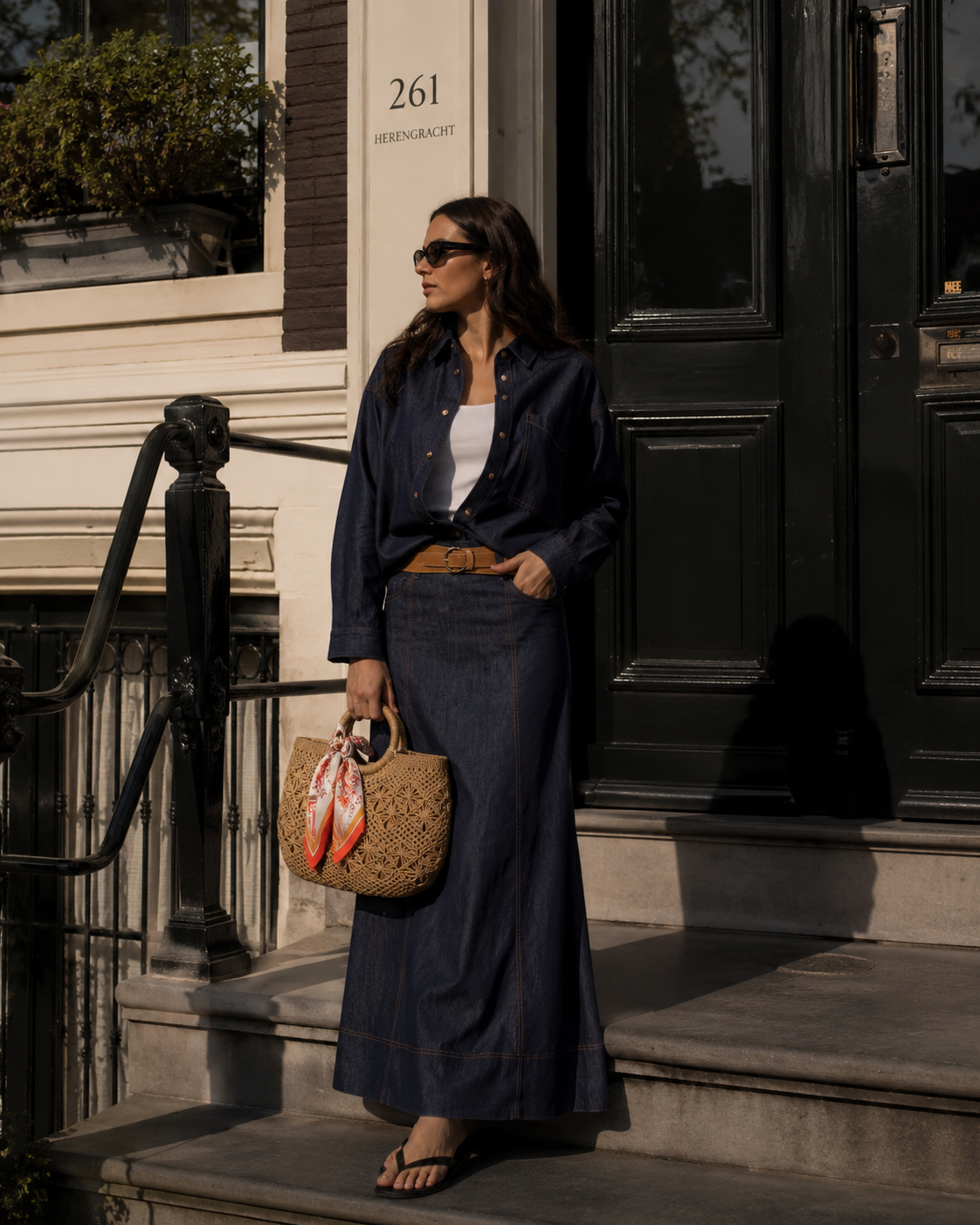 Santorini Handbag – Statement Piece (Medium): Aura