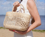 Marbella Coastal Basket – Woven Beach Essential Short Handle