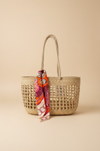 Marbella Coastal Basket – Woven Beach Essential Long Handle