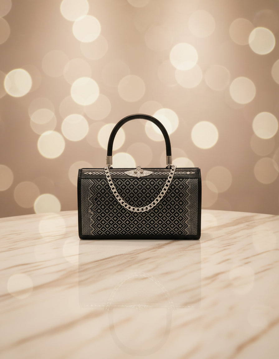 Milano Night Clutch – Elegant Woven Evening Bag