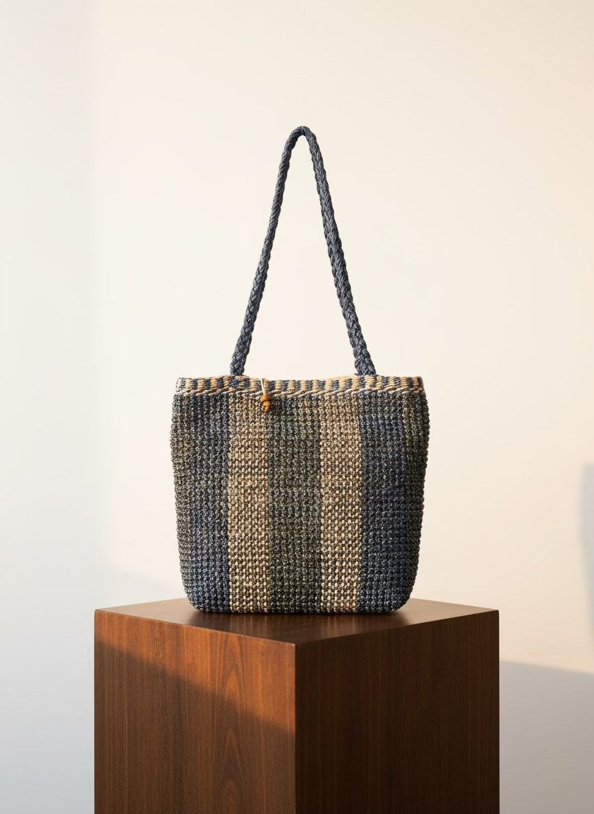 Biarritz City Tote – Elegant Woven Shopping Bag
